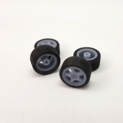 Jogo De Rodas SLIPSTREAM WHEELS 3d com Pneus para Miniatura Escala 1/64