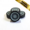 Jogo De Rodas BBS LM 3d com Pneus para Miniatura Escala 1/43