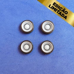 Jogo De Rodas BBS 1.30 EUROLOOK 3d com Pneus para Miniatura Escala 143