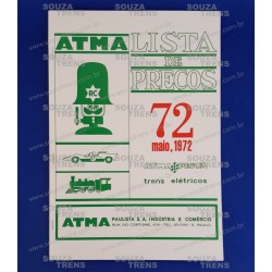 ATMA Lista de preços 72 - maio 1972