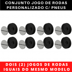 Conjunto Jogo De Rodas Personalizado 3d com Pneus Para miniatura Escala 1/43